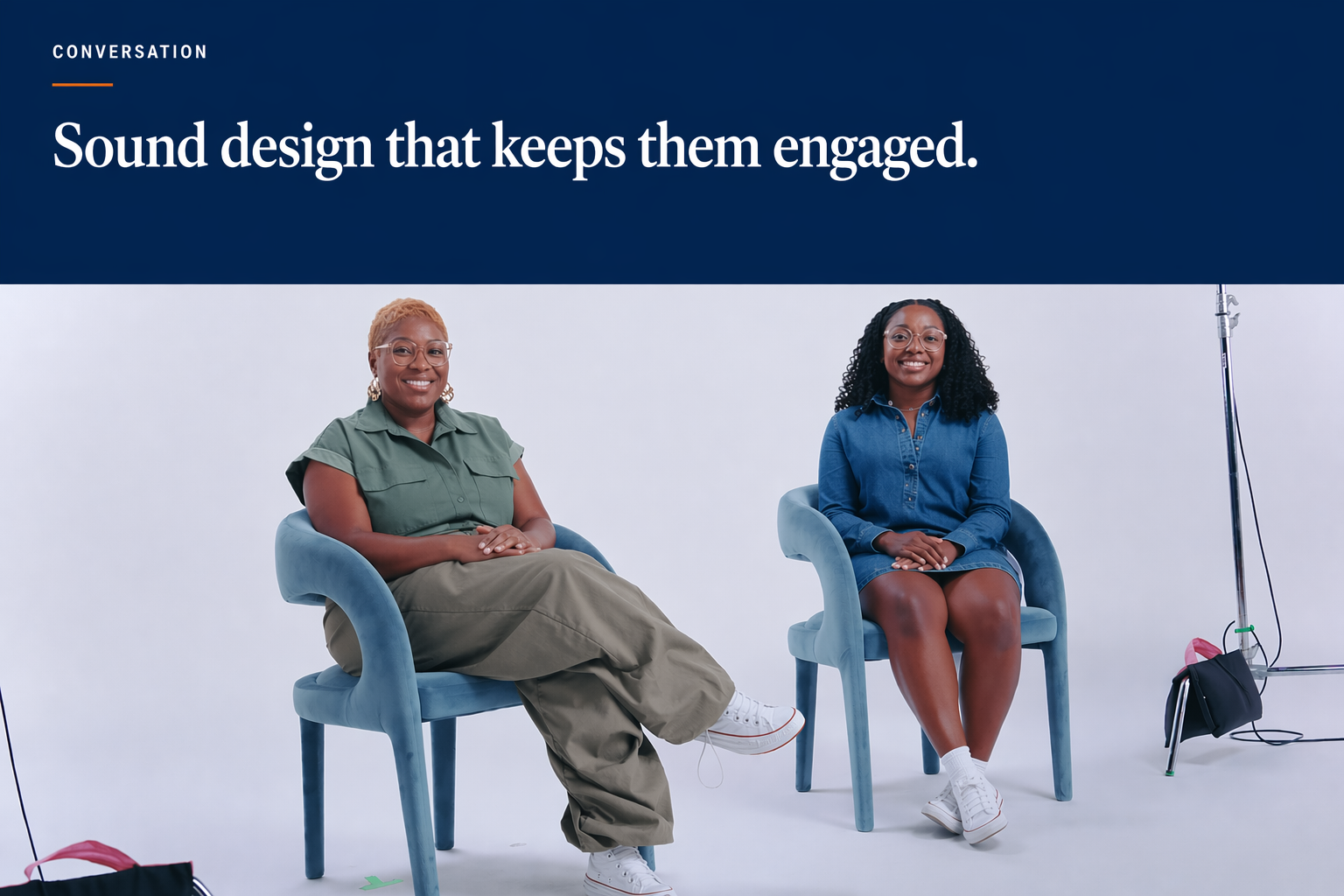 Sound design carries the lesson and keeps learners engaged.