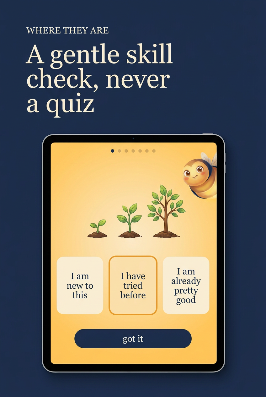 A gentle skill check, never a quiz.