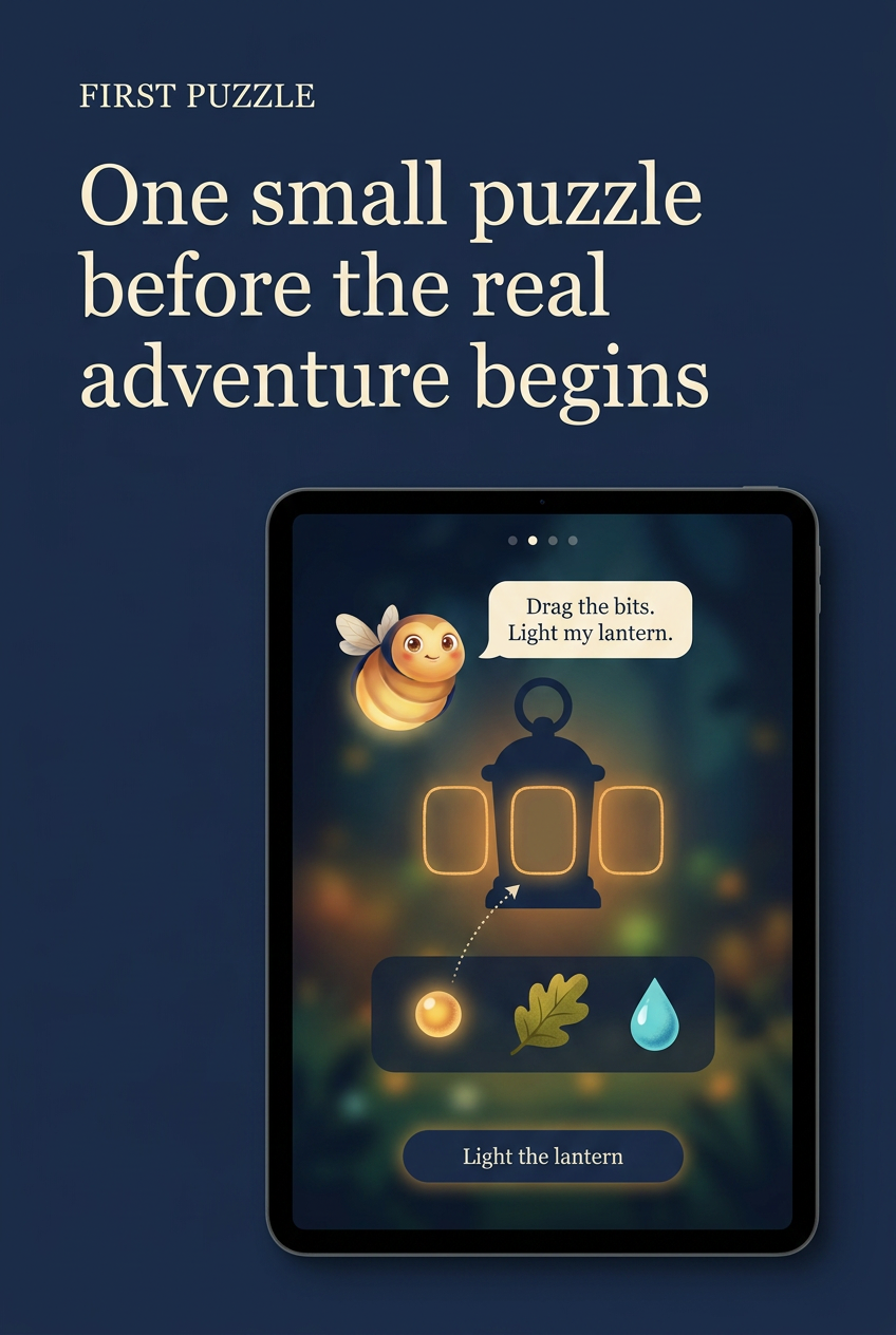 One small puzzle before the real adventure begins.